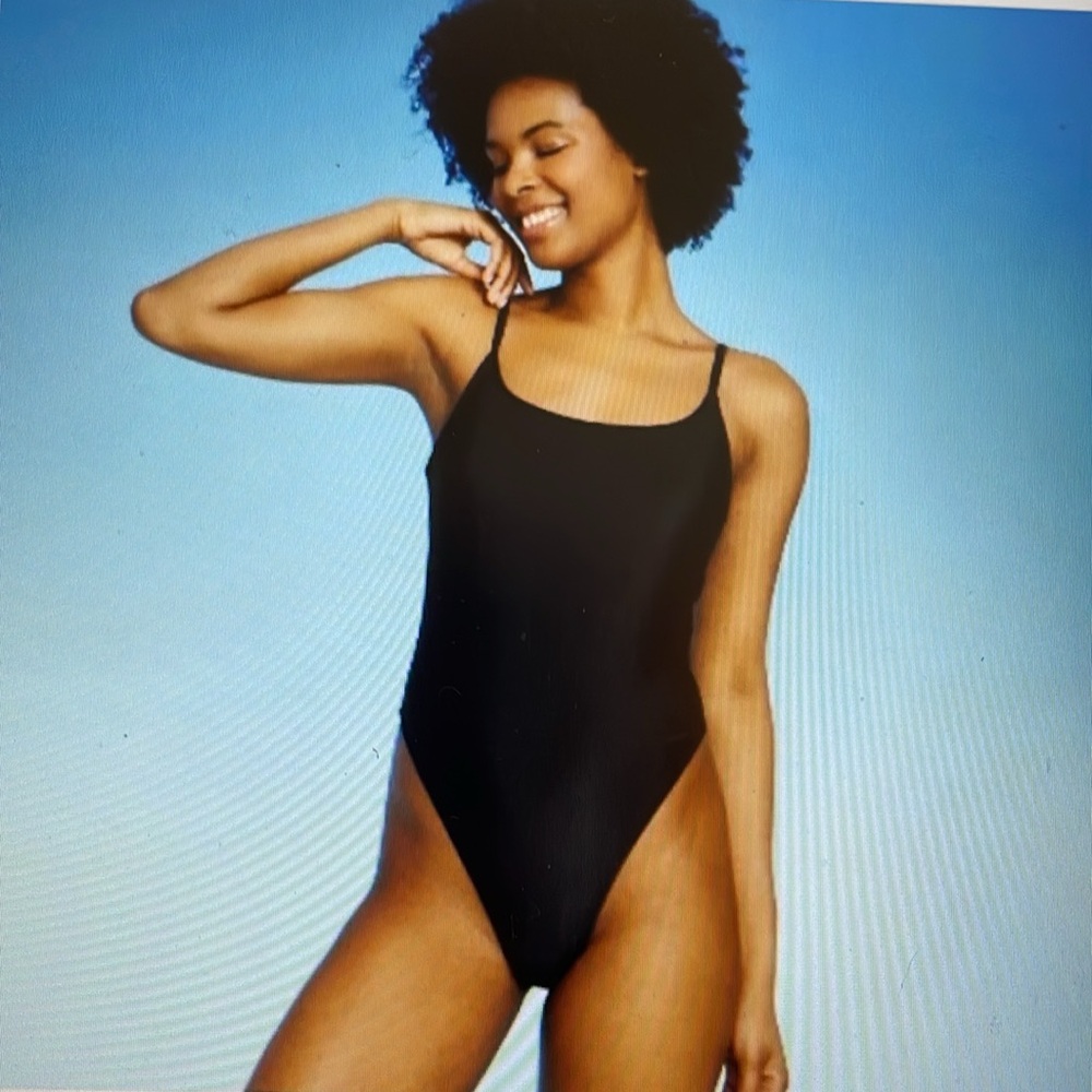 Wild Fable Black One-Piece Swimsuit Black Size
